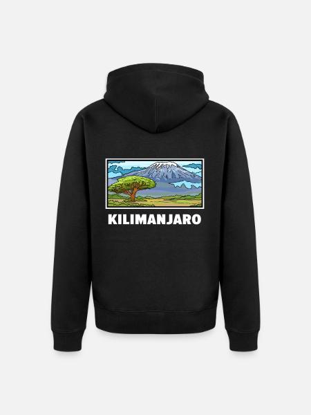 Kilimanjaro - Unisex Premium Organic Zip Hoodie - black