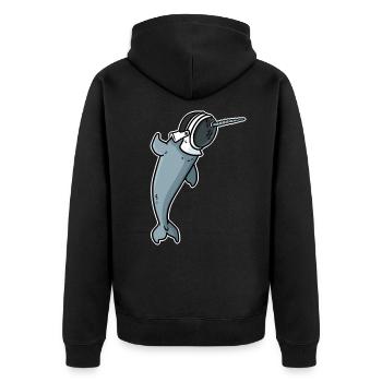 Cadeau d'escrime - Veste à capuche bio Premium Unisexe - noir - Dos - Nico (187cm)