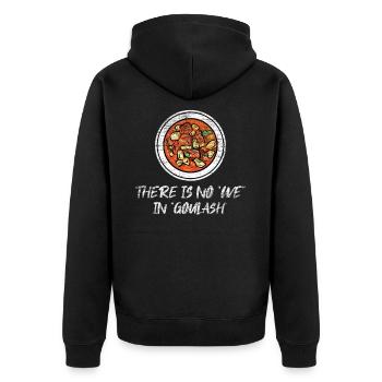 Gulasch Geschenk - Unisex Premium Bio Zip Hoodie - Schwarz - Hinten - Nico (187cm)