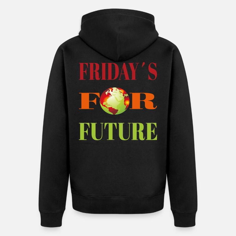 Fridays for future - Unisex Premium Bio Zip Hoodie - Schwarz