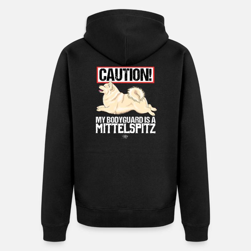 mittelguard4 - Unisex Premium Bio Zip Hoodie - Schwarz
