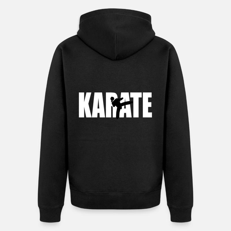 karaté - Veste à capuche bio Premium Unisexe - noir