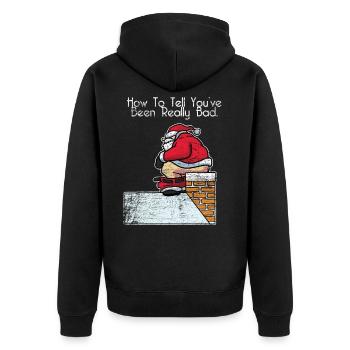 Ramonage cheminée cadeau de noel - Veste à capuche bio Premium Unisexe - noir - Dos - Nico (187cm)
