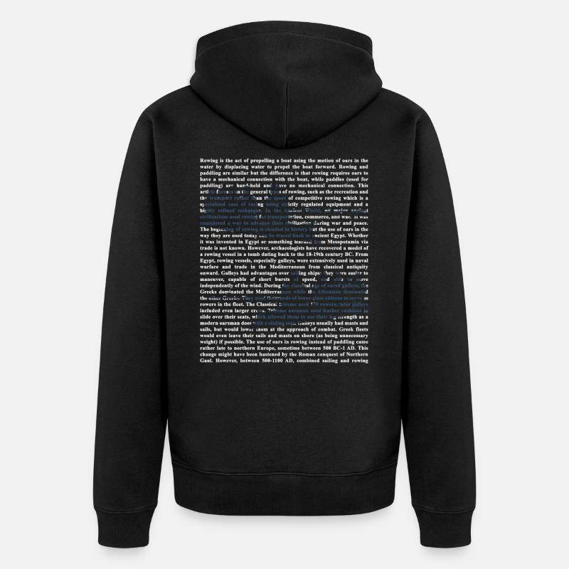 aviron - Veste à capuche bio Premium Unisexe - noir
