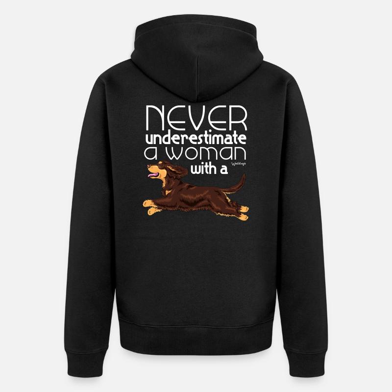cockerunderestimate5 - Unisex Premium Bio Zip Hoodie - Schwarz