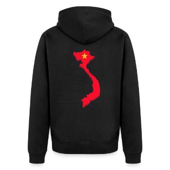 Viêt-Nam - Veste à capuche bio Premium Unisexe - noir - Dos - Nico (187cm)