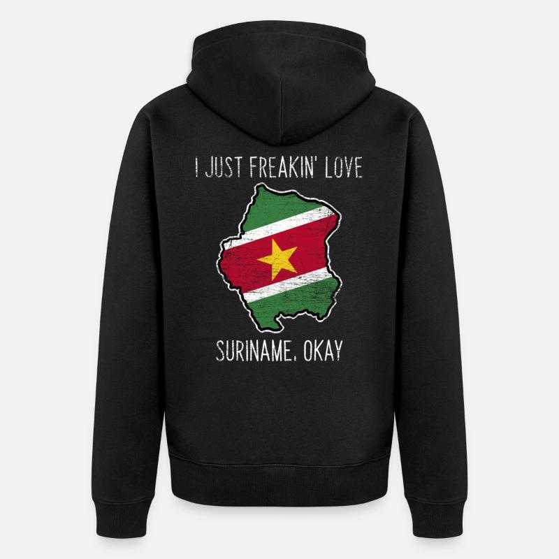 Cadeau Suriname - Veste à capuche bio Premium Unisexe - noir