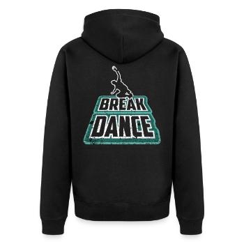 Breakdancing - Unisex Premium Organic Zip Hoodie - black - Back - Nico (187cm)