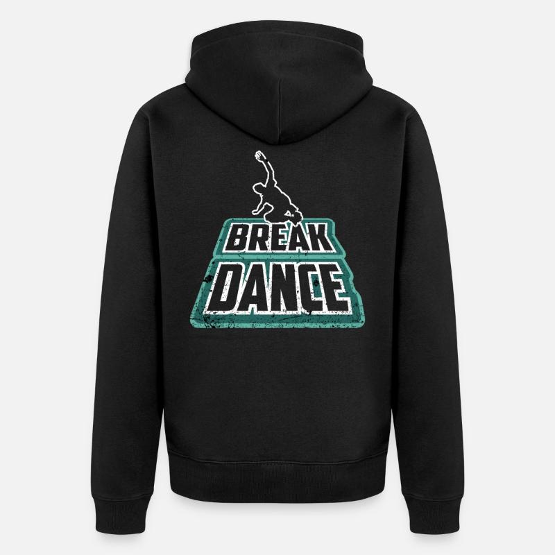 Breakdance - Unisex Premium Bio Zip Hoodie - Schwarz