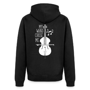 Contrebasse - Veste à capuche bio Premium Unisexe - noir - Dos - Nico (187cm)
