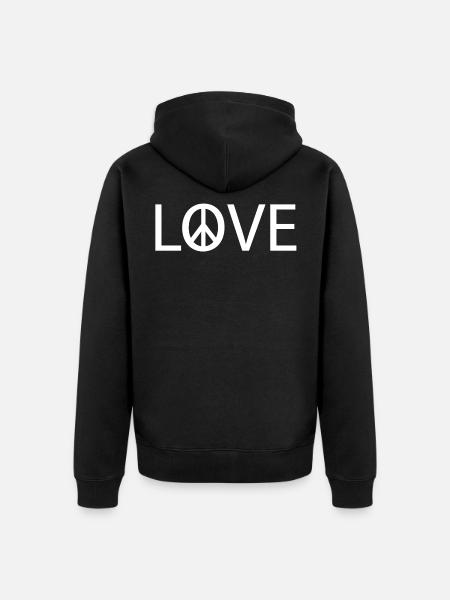 Love Peace Hippie Kostüm Friede Freiheit - Ekologisk premiumluvjack unisex - svart