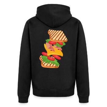 sandwich - Veste à capuche bio Premium Unisexe - noir - Dos - Nico (187cm)