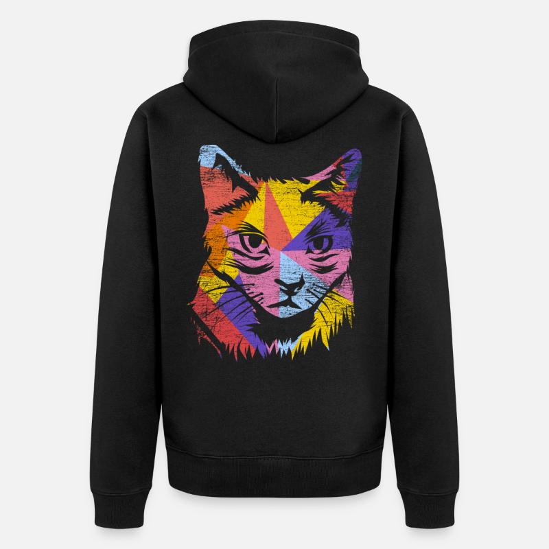 Cadeau de chats thaïlandais - Veste à capuche bio Premium Unisexe - noir