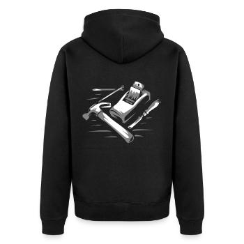 Cadeau de charpentier charpentier - Veste à capuche bio Premium Unisexe - noir - Dos - Nico (187cm)