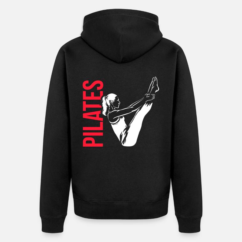exercice Pilates - Veste à capuche bio Premium Unisexe - noir