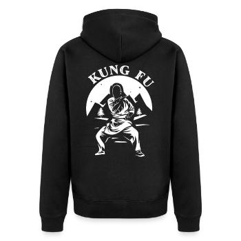 Kung Fu - Veste à capuche bio Premium Unisexe - noir - Dos - Nico (187cm)
