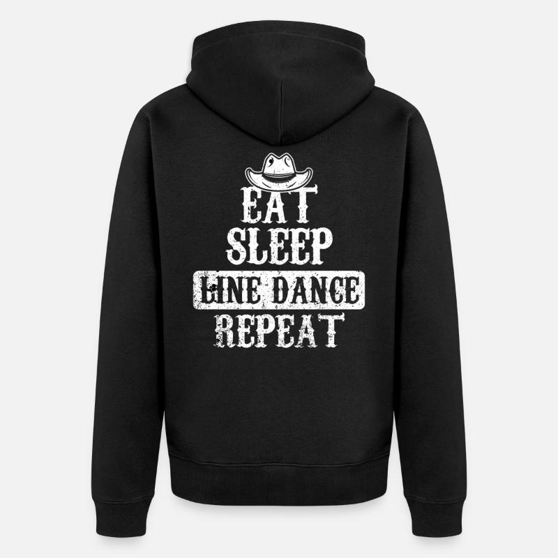Line Dance Linedance - Unisex Premium Bio Zip Hoodie - Schwarz
