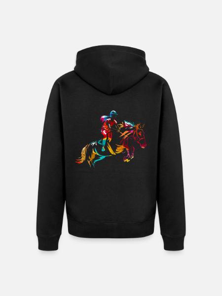 Show jumping gift - Unisex Premium Organic Zip Hoodie - black