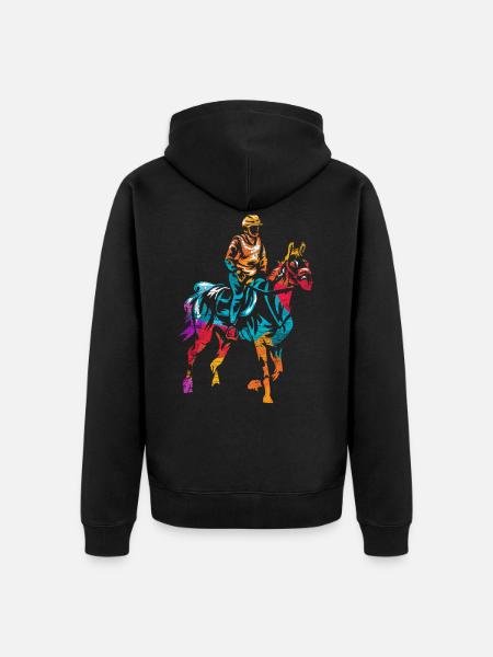 Endurance riding gift - Unisex Premium Organic Zip Hoodie - black