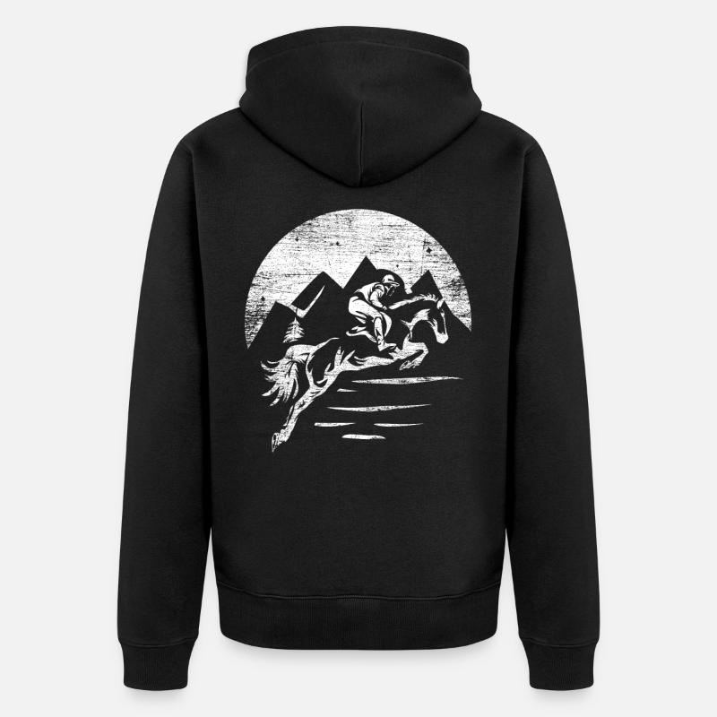 Eventing - Unisex Premium Bio Zip Hoodie - Schwarz