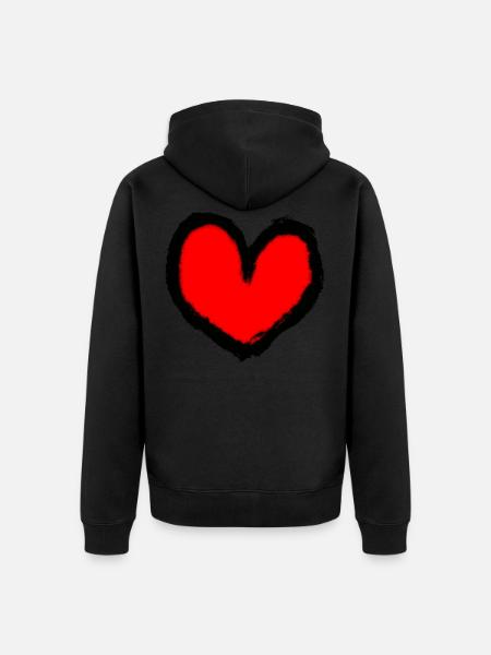 Big heart - Unisex Premium Organic Zip Hoodie -