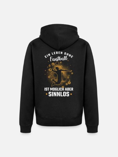 Faustball - Unisex Premium Bio Zip Hoodie - Schwarz