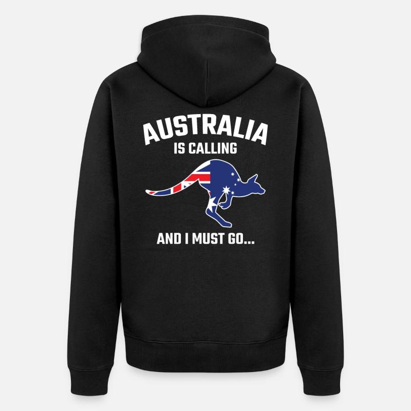 Australie kangourou cadeau - Veste à capuche bio Premium Unisexe - noir