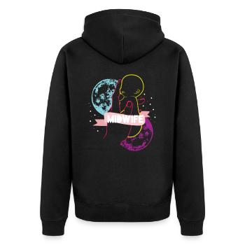 sage-femme - Veste à capuche bio Premium Unisexe - noir - Dos - Nico (187cm)