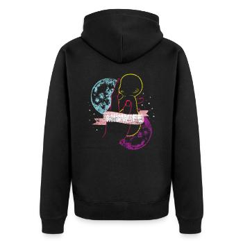 Cadeau de la sage-femme - Veste à capuche bio Premium Unisexe - noir - Dos - Nico (187cm)
