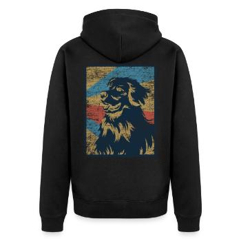 Chien Hovawart - Veste à capuche bio Premium Unisexe - noir - Dos - Nico (187cm)