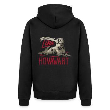 Chien Hovawart - Veste à capuche bio Premium Unisexe - noir - Dos - Nico (187cm)