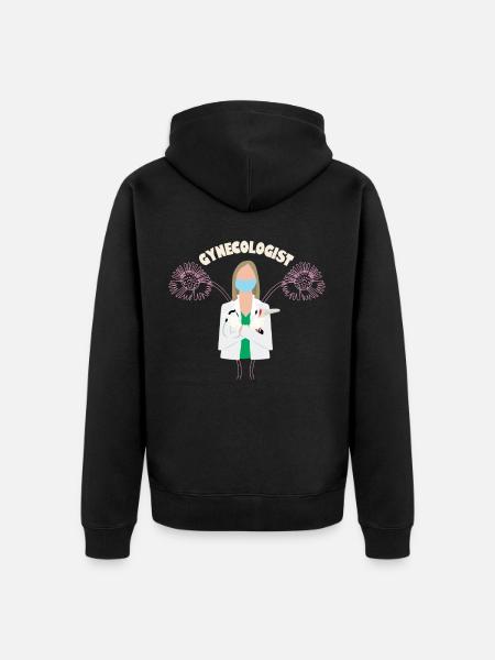Gynécologue gynécologue - Veste à capuche bio Premium Unisexe - noir