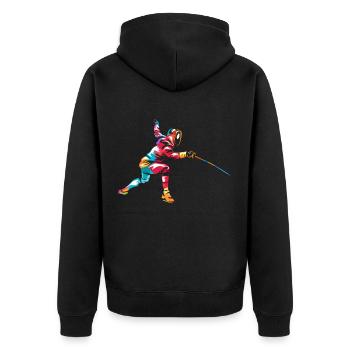 Cadeau d'escrime - Veste à capuche bio Premium Unisexe - noir - Dos - Nico (187cm)