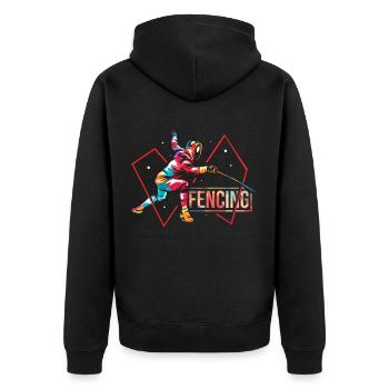 Cadeau d'escrime - Veste à capuche bio Premium Unisexe - noir - Dos - Nico (187cm)