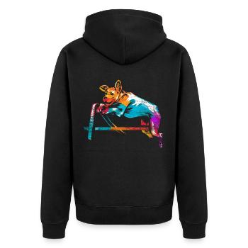 Cadeau d'agilité pour chien - Veste à capuche bio Premium Unisexe - noir - Dos - Nico (187cm)