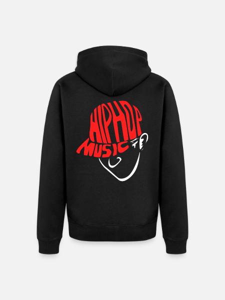 hip hop - Unisex Premium Organic Zip Hoodie - black