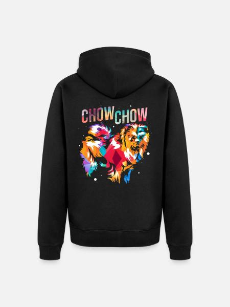 Chow Chow - Unisex Premium Organic Zip Hoodie - black