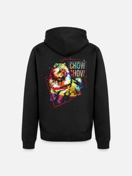 Chow Chow gift - Unisex Premium Organic Zip Hoodie - black