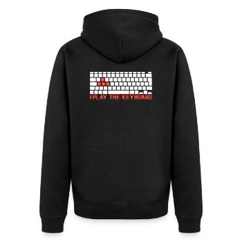 Gaming PC gamer design for gamers on the computer - Unisex Premium Organic Zip Hoodie - black - Back - Nico (187cm)
