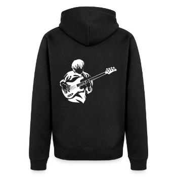 Basse électrique - Veste à capuche bio Premium Unisexe - noir - Dos - Nico (187cm)