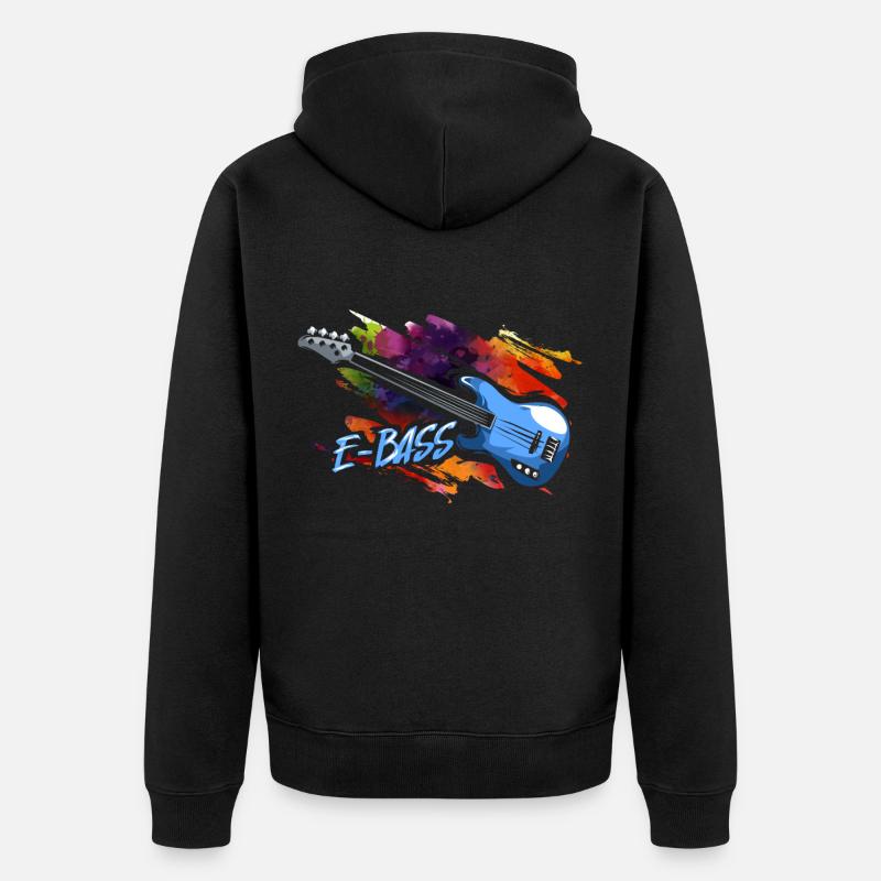 Basse électrique - Veste à capuche bio Premium Unisexe - noir