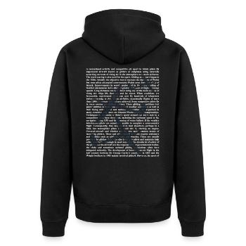 Gliding - Unisex Premium Organic Zip Hoodie - black - Back - Nico (187cm)