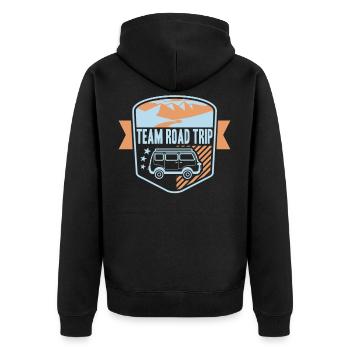 Funny road trip vacation trip trip gift - Unisex Premium Organic Zip Hoodie - black - Back - Nico (187cm)