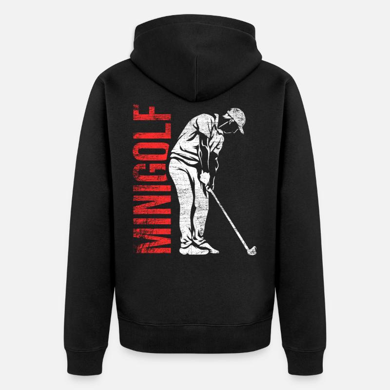 Cadeau golf - Veste à capuche bio Premium Unisexe - noir