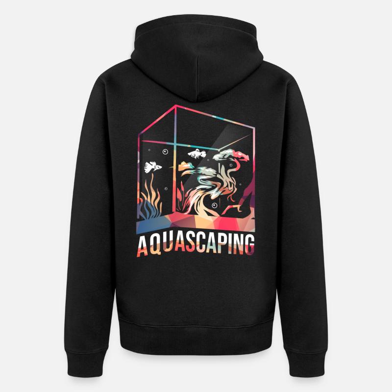 Aquascaping Geschenk - Unisex Premium Bio Zip Hoodie - Schwarz