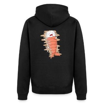 Le riz à sushi dort sous les crevettes - Veste à capuche bio Premium Unisexe - noir - Dos - Nico (187cm)