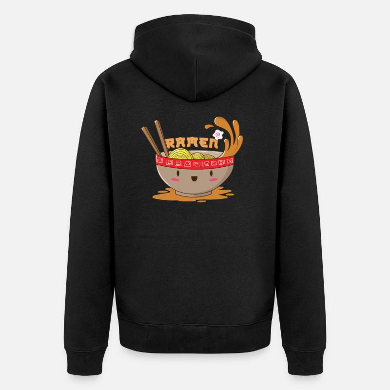 Soupe de nouilles japonaises Ramen - Veste à capuche bio Premium Unisexe - noir