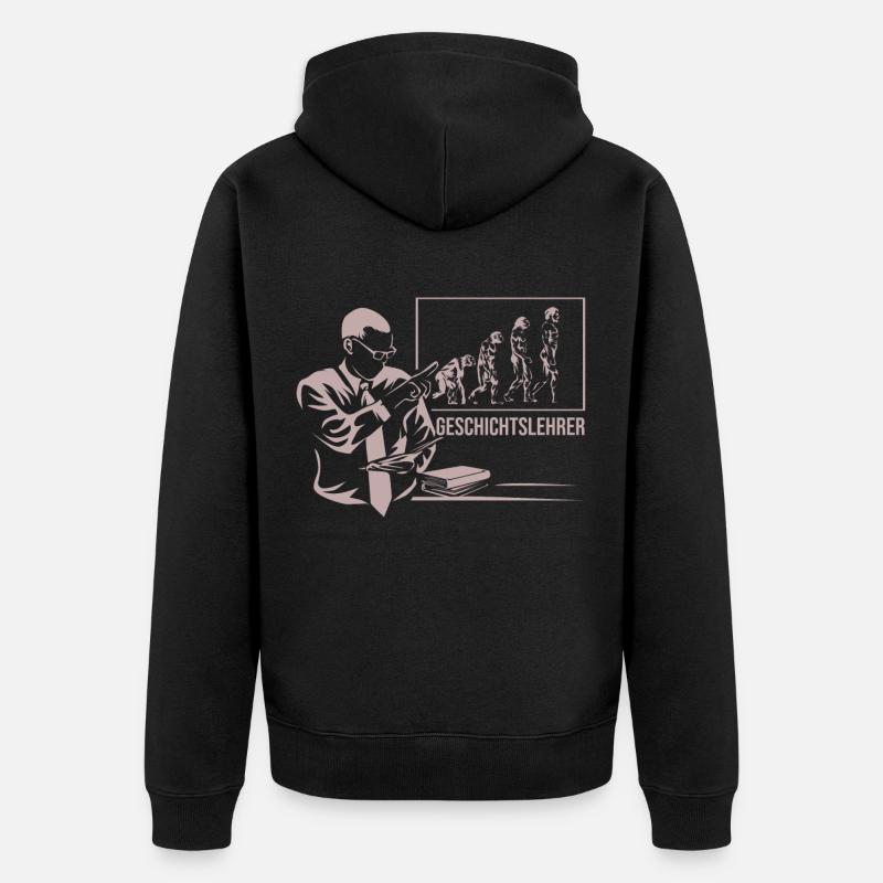 Professeur d'histoire professeur d'histoire - Veste à capuche bio Premium Unisexe - noir