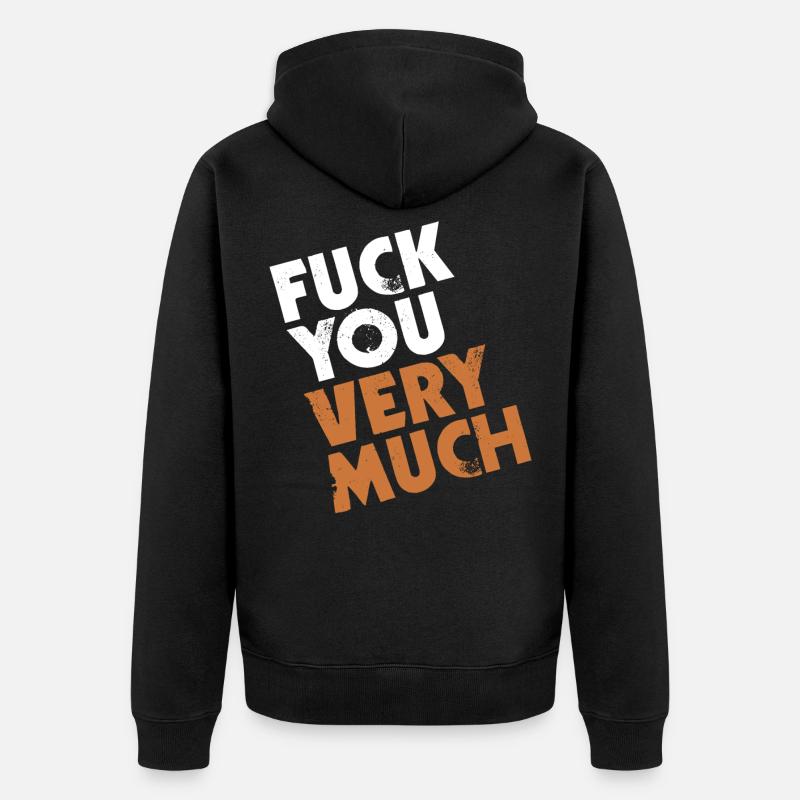 Je te baise beaucoup - Veste à capuche bio Premium Unisexe - noir
