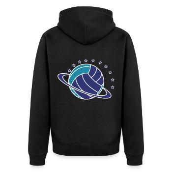 Planet ball - Veste à capuche bio Premium Unisexe - noir - Dos - Nico (187cm)